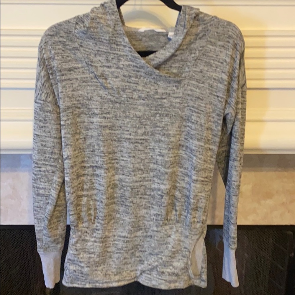 Athleta pullover XXS gray with hood